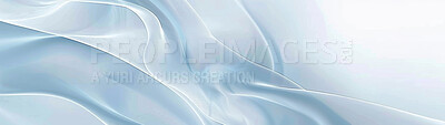 Wallpaper, wave and banner with art background for design with lines, blue color and material texture. Creative poster, flow pattern and abstract cloth with satin fabric, artistic ripple and textile