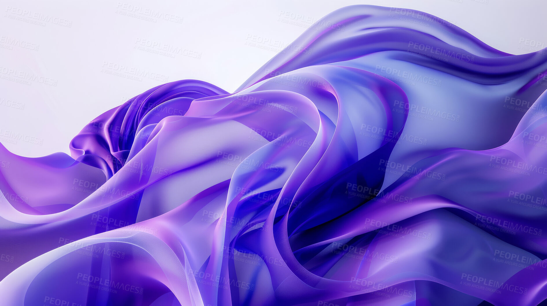 Buy stock photo Wallpaper, abstract and fluid of wave, design and art of illustration, future and graphic of background. Creative, digital and tech of neon, render and vibration of pattern and lines of flow of form