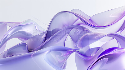 Wallpaper, wave and fabric design with art background for banner with lines, purple color and material texture. Creative poster, flow pattern and cloth with satin textile, artistic ripple and swirl
