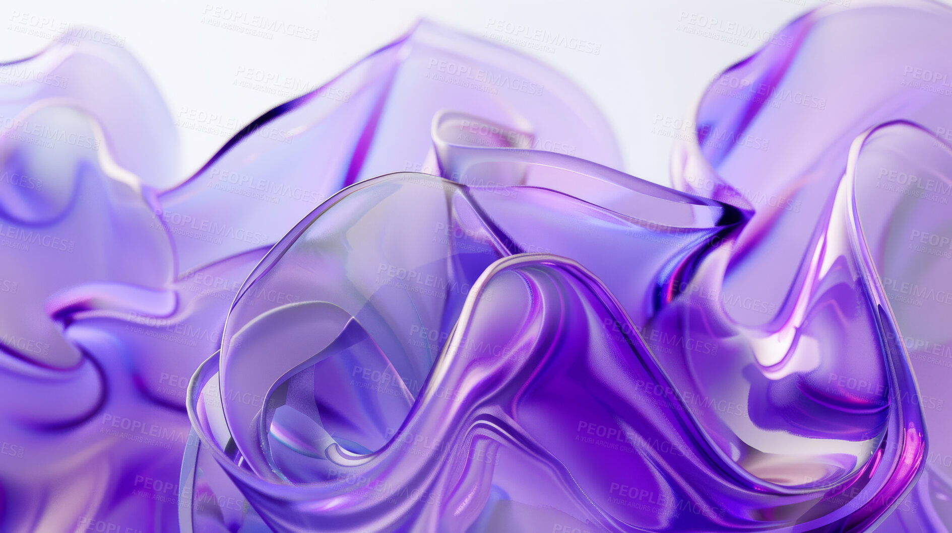 Buy stock photo Abstract, purple and liquid with flow waves for wallpaper with vibrant swirl with marble effect. Design, art and pattern with creative textures for background with watercolor for violet on canvas