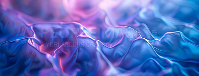 Buy stock photo Wallpaper, wave and art with flow, illustration and abstract project  with texture and graphic design. Modern style, psychedelic or  pattern with color, surreal and trippy with glow, vivid or vibrant