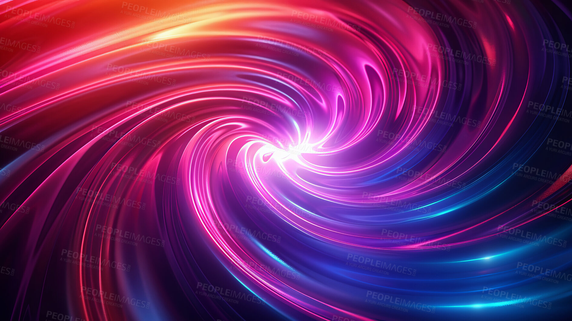 Buy stock photo Swirl, stars and galaxy with outer space, neon light and universe with texture and modern design. Empty, shine and magic with creativity and cosmos with wallpaper, surreal or energy with abstract art