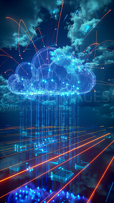 Cloud computing, data and network for global connection or platform for storage, transfer and cybersecurity or backup. Information technology, system and iot for download or protection and software.