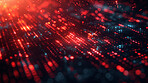 Network, digital transformation and connection for electronic  database, with grid bokeh effect. Abstract background of speed, light blur and neon pattern for cloud computing, code and grid pattern