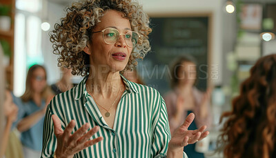 Buy stock photo Teacher, students and clapping in school for classroom presentation or education, support or learning. Female person, applause and studying development with congratulations, academy or achievement