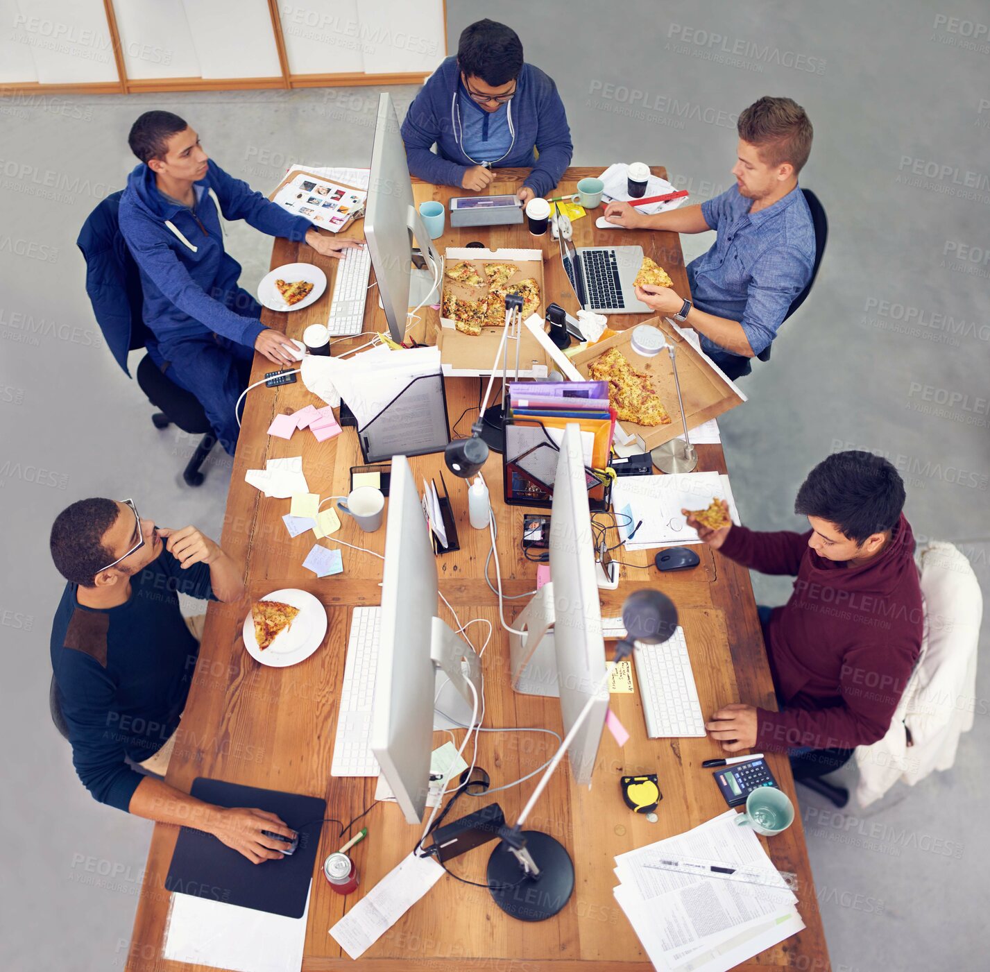 Buy stock photo Shot of employees in an IT office