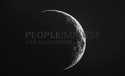 Moon, sky and space with black background of universe for adventure, exploration or fantasy. Planet, stars and wallpaper of astrology, astronomy or constellation for interstellar solar system