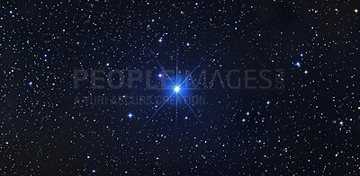Night, space and star in sky with constellation in milky way for astrology, astronomy or cosmology. Background, galaxy and universe dust, nebula or solar system in sky for adventure and exploration