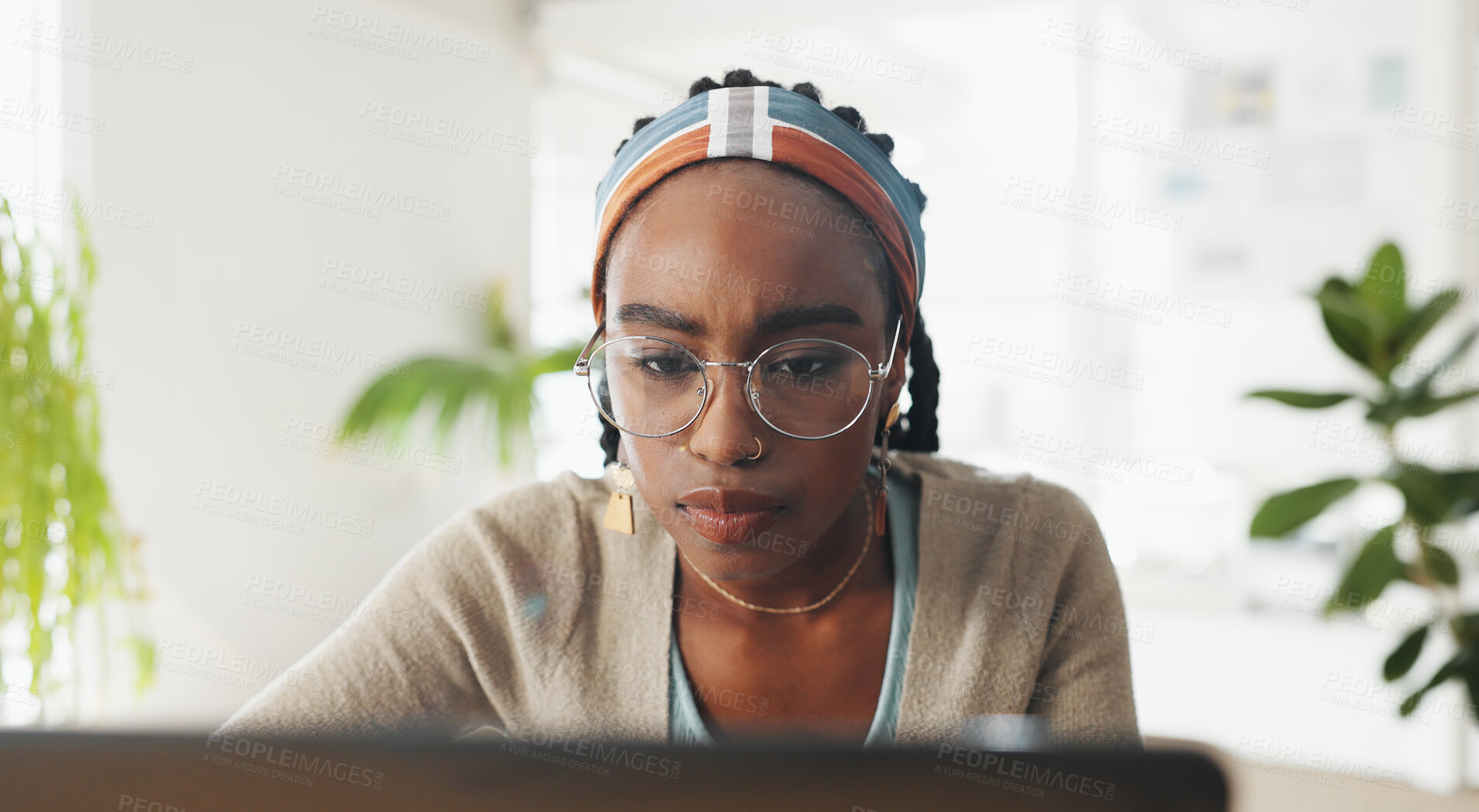 Buy stock photo Woman, phone and surprised with bad news in home with wow emoji, shocked and anxiety with notification. African person, smartphone and stress with online phishing, internet glitch and 404 spam problem