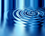 Waves, ripple and design with water drop pattern with mockup for 3d, digital and texture. Environment, reflection and futuristic with liquid in background for abstract, sustainability and art deco