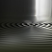 Waves, ripple and black with water drop pattern with mockup for 3d ...