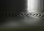 Waves, ripple and black with water drop pattern with mockup for 3d, digital and texture. Environment, design and futuristic with liquid in background for abstract, sustainability and art deco