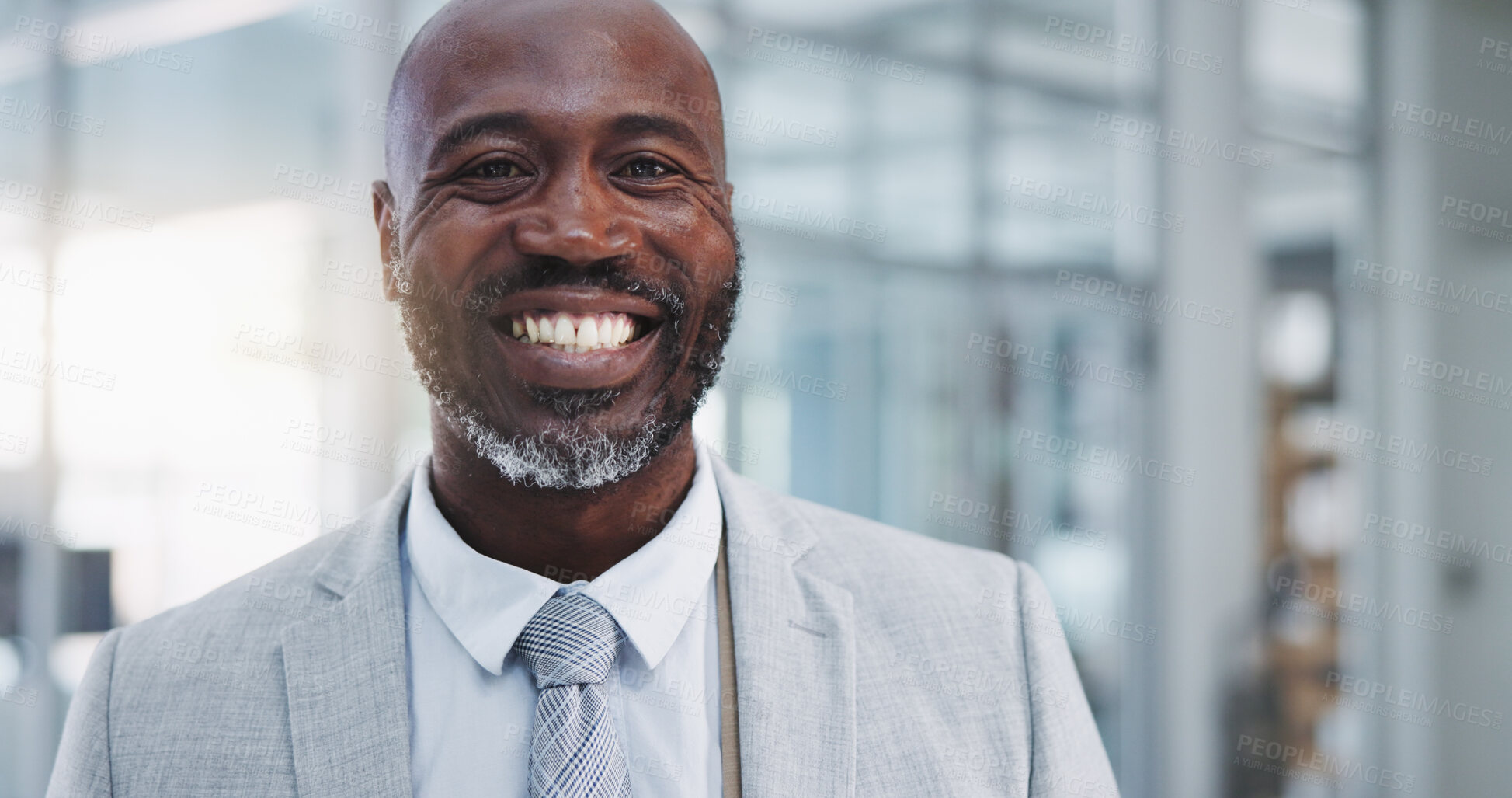 Buy stock photo Corporate, portrait and black man with pride in office for legal advice, professional and experience. Career, male lawyer or immigration attorney with confidence for job, business and law firm