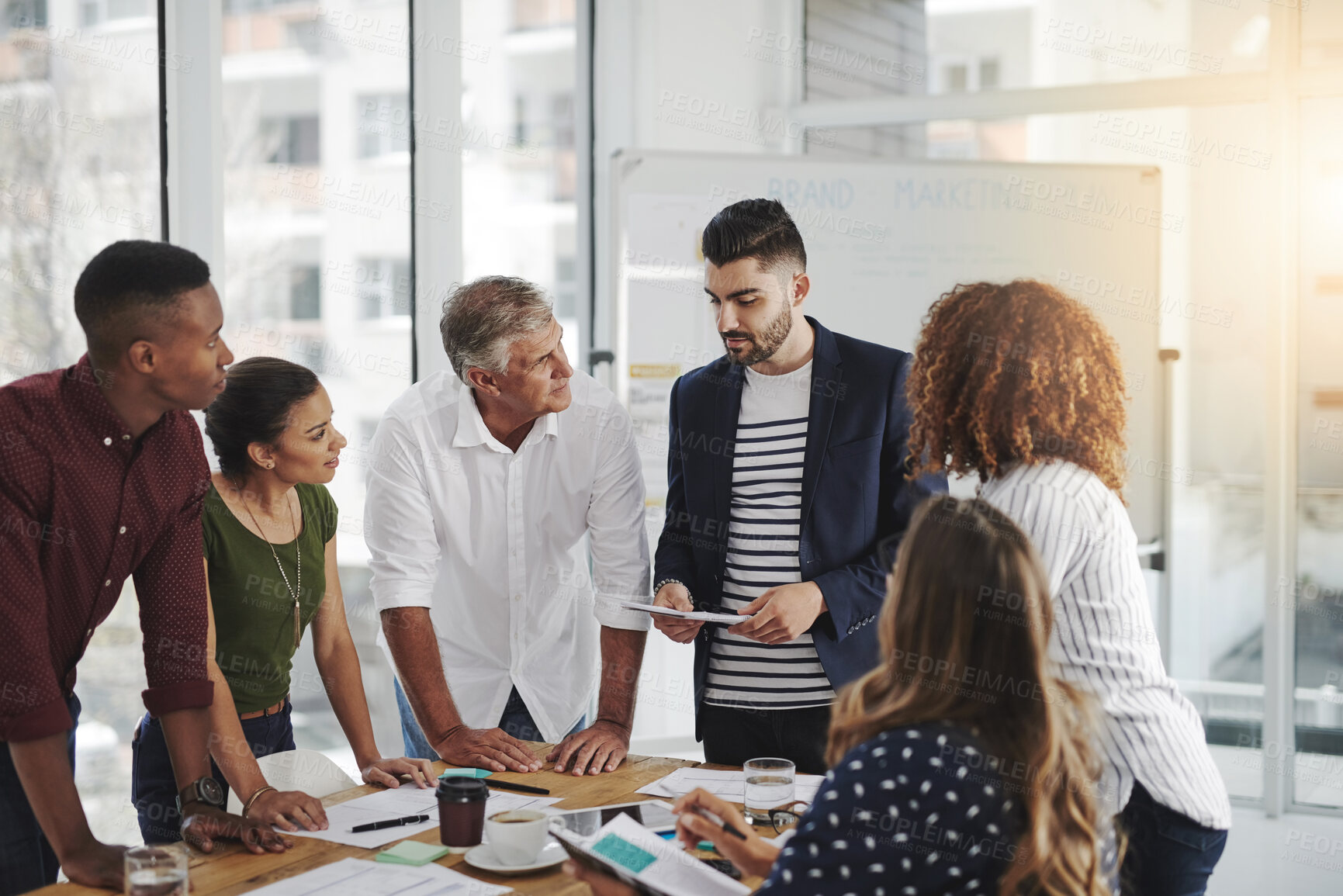 Buy stock photo Shot of creative employees working in a modern office