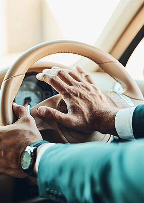 Buy stock photo Cropped shot of an unrecognizable man hooting while commuting