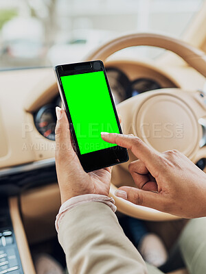 Buy stock photo Shot of an unrecognizable businesswoman using a cellphone on her morning commute