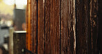 Japan, writing and wood with Japanese, spiritual and pillars with sign on a urban road outdoor. Travel, path and Asian culture with ancient structure with history in Hanamikoji Street in Kyoto