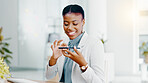 Black woman, hands and phone call or business voice note for communication or consultation at office desk. Hand of African American female typing on keyboard and smartphone recording at the workplace