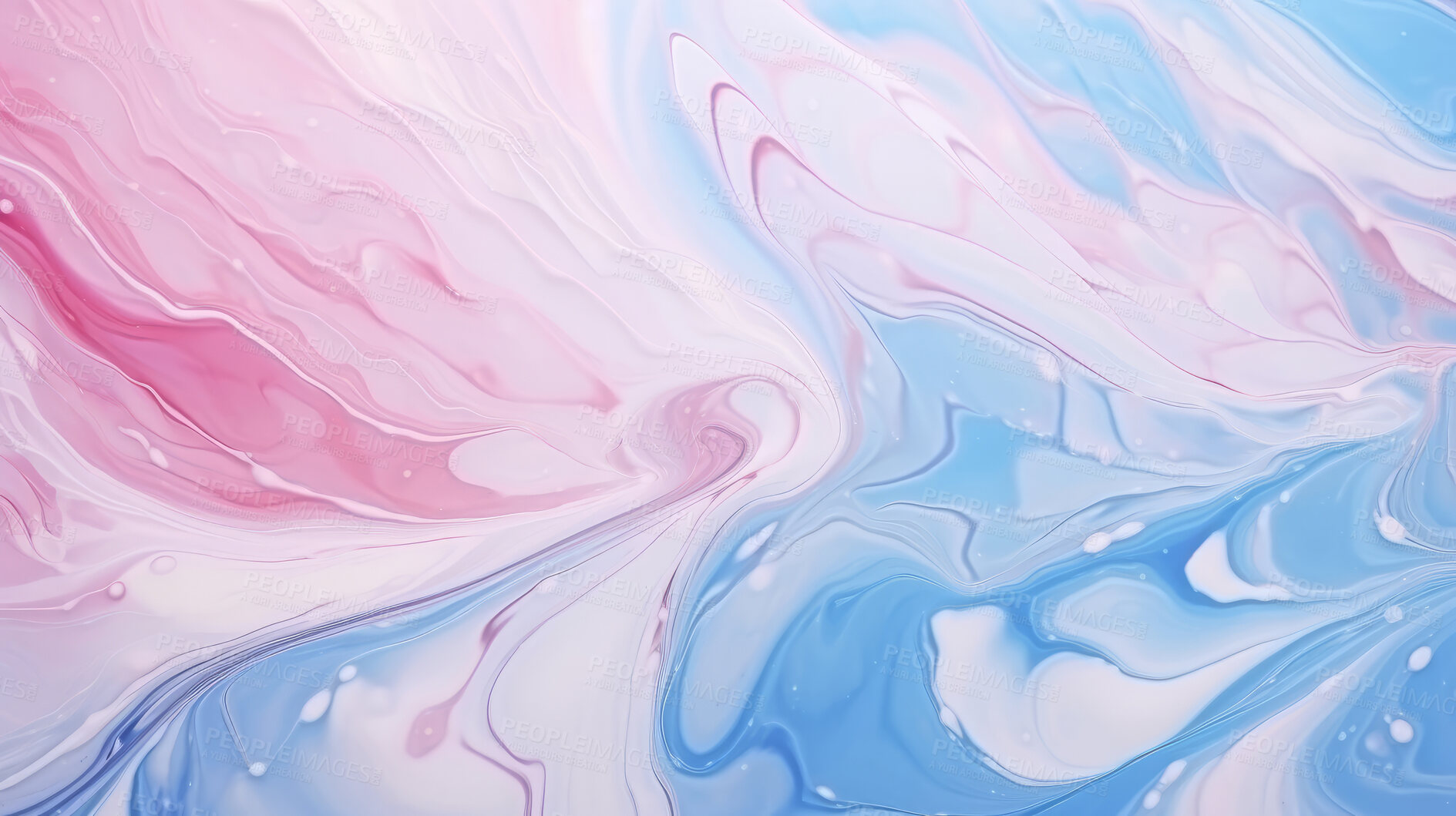 Buy stock photo Colorful marble paint liquid flow effect. Abstract marble background pattern