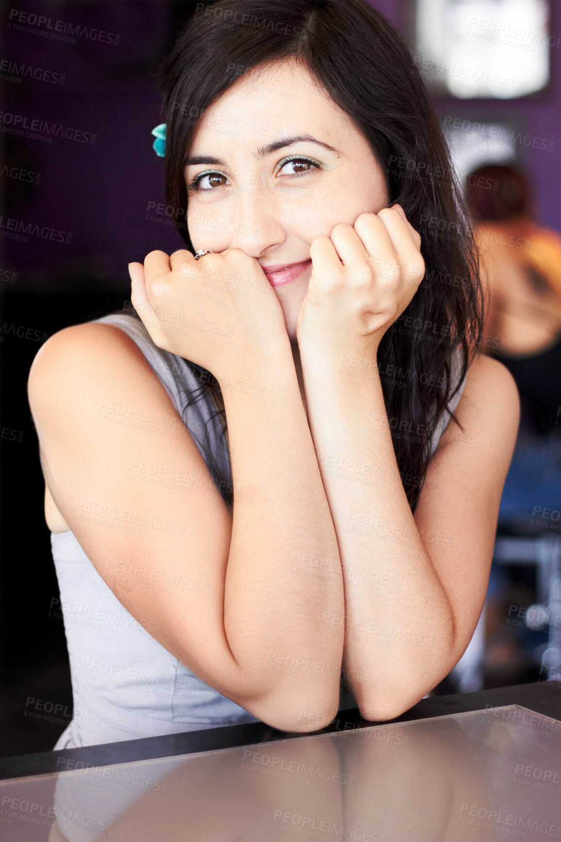 Buy stock photo Portrait of a female tattoo artist showing off her half-sleeve tattoo