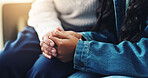 Support, kid and holding hands with psychologist for care, faith or trust in clinic. Comfort, therapy and people together closeup for hope, empathy or help with mental health or depression diagnosis