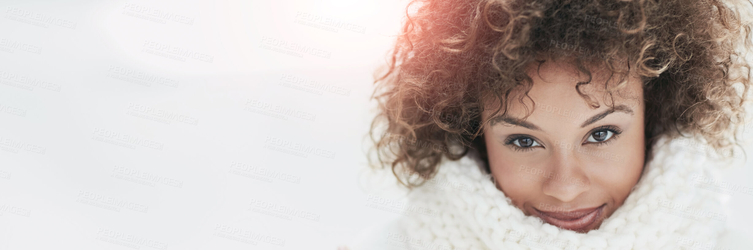 Buy stock photo Portrait of an attractive young woman dressed in winter attire