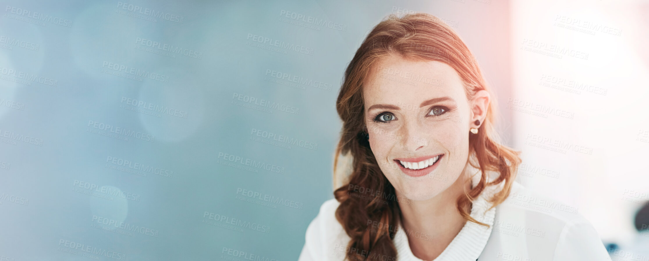 Buy stock photo Portrait of a young businesswoman sitting in an office