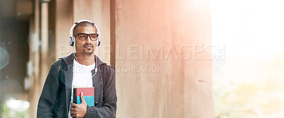 Buy stock photo Shot of a college student at campus