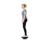 Balancing on her bosu - Health & Fitness