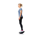 Balancing on her bosu - Health & Fitness