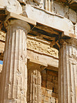 Giant pillars in Acropolis, Greece