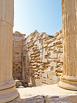 Shot of crumbling columns of the classical world