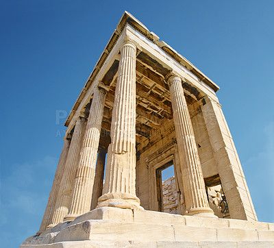 Buy stock photo Giant pillars in Acropolis, Greece