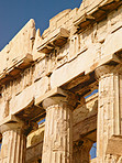 Giant pillars in Acropolis, Greece