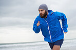 Taking a morning run on the beach