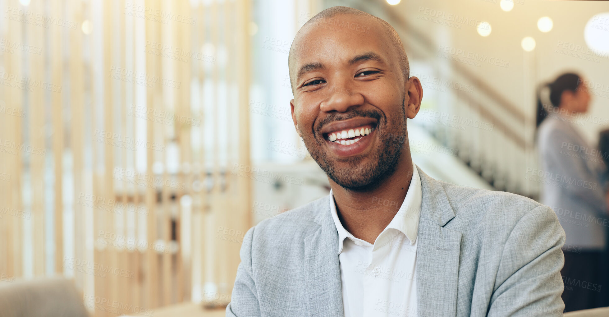 Buy stock photo Portrait, businessman and confidence in office for finance, accounting and bookkeeping in agency. Male person, smile and accountant as payroll, management or professional in company or corporate bank
