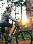 Taking her bike along the trails