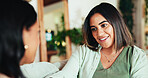 Support, talking and friends with women on sofa for bonding, gossip and social reunion. Discussion, advice and listening with people in living room at home for chat, news and connection together 