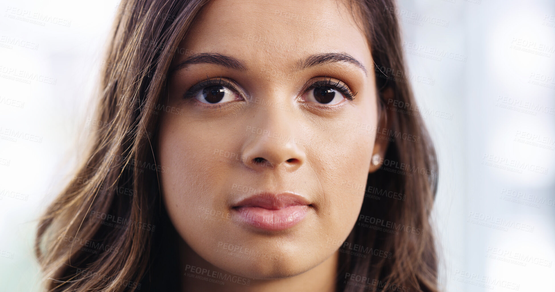 Buy stock photo Serious, business and woman for portrait in office of ambition, accounting career and about us as consultant. Person, accountant and closeup of internship, financial organisation and asset management