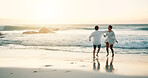 Vacation, beach and couple with love, dancing and travel with weekend break, honeymoon and marriage. People, seaside and man with woman, ocean or energy with relationship, romance or bonding together