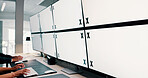 People, hands or space on computer in control room for trading, finance or stock market prices in office. Analysis, tracking markers or traders on monitor with closeup of screen, mockup or technology