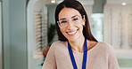 Optometrist, eye care or woman in optometry store for frame assistance, vision correction or help with contact lenses. Retail shop, mature person or happy for service, visual prescription or portrait