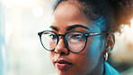 Online, glasses and developer with business woman for cyber security, network domain and programming analyst. Server encryption, tech startup and software review with person in IT firm for VPN system
