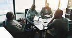 Corporate, collaboration and people with documents, boardroom and discussion for stats, team and company. Meeting, colleagues and analysis of charts in business, planning or communication for updates