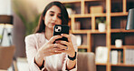 Phone, search and business with woman in home office for government lawyer, federal justice policy and networking. State prosecutor, typing and political administration with person and online review