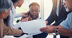 Business people, stress and man in office, frustrated and burnout with deadline, documents and chaos. Crisis, time management and employees in workplace, busy schedule and anxiety with mental health