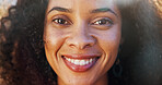 Portrait, business woman and smile for career pride, about us and accounting job in city. Happy, female person and closeup for ambition, consultant experience and financial management of company