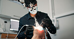 Light, medical procedure and patient with dentist in office for checkup or mouth operation. Dental appointment, healthcare or oral exam with medicine professional and woman at clinic for dentistry