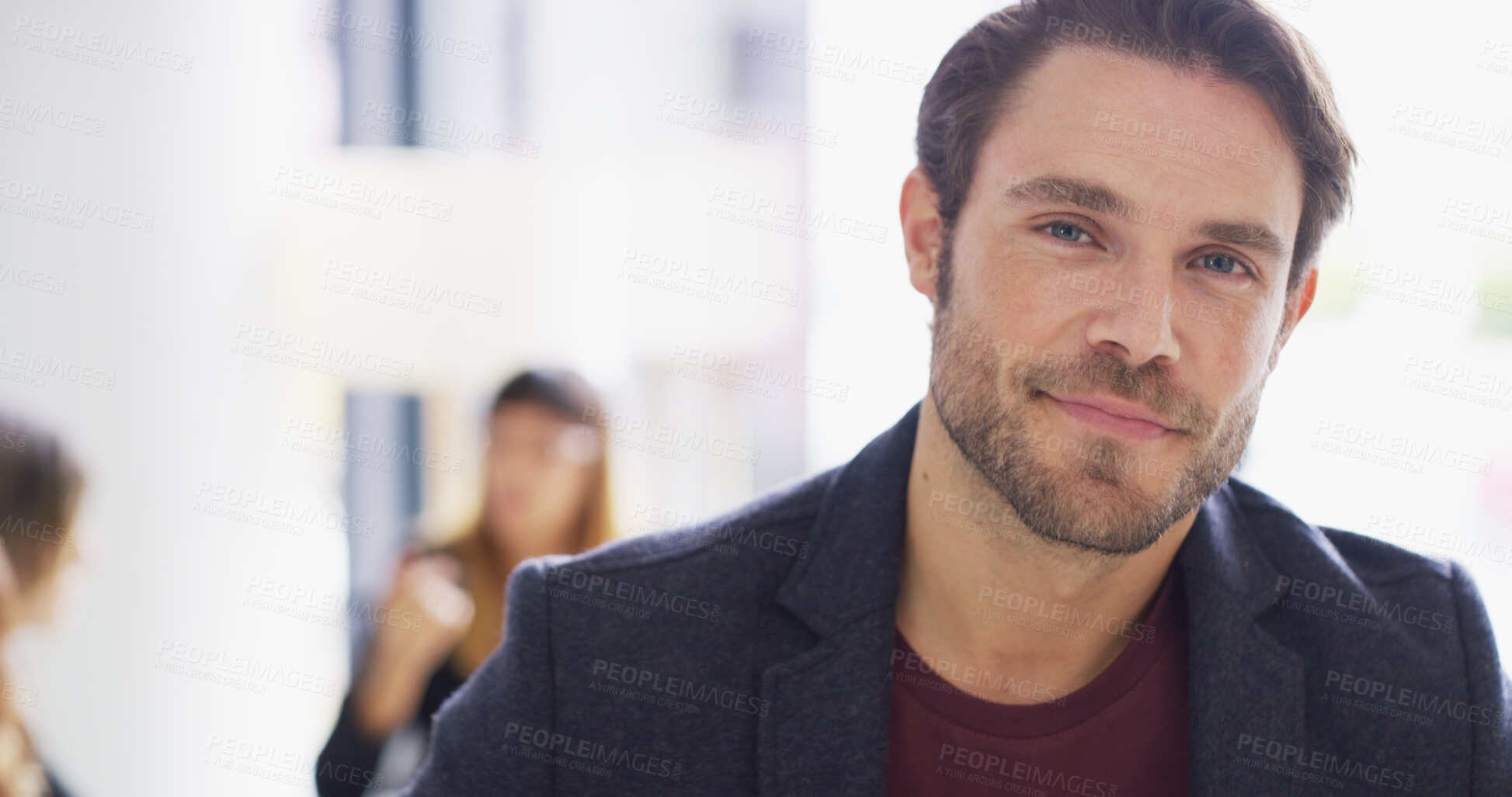 Buy stock photo Portrait, business and man with pride in office for corporate career, bank consultant and management. Male person, accountant and about us, accounting experience and ambition of financial opportunity