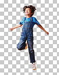One cute mixed race child wearing casual clothes while having fun and being energetic against an orange copyspace background. Asian kid being active
